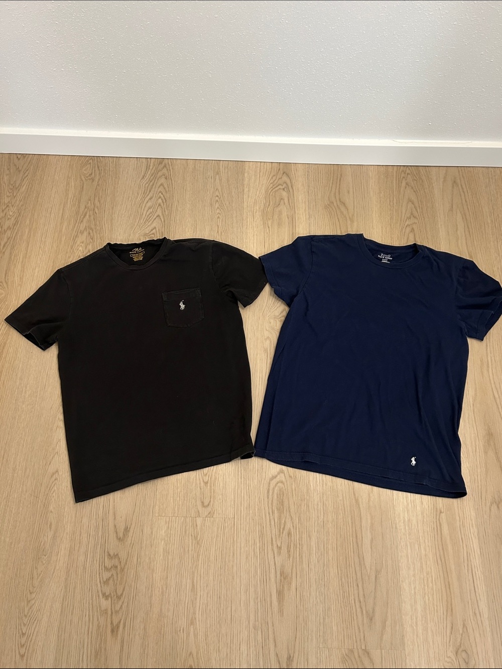 Y2K Polo by Ralph Lauren Black & Navy Short Sleeve Crew Tees S/M BUNDLE